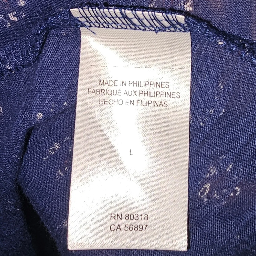 LUCKY BRAND Navy Blue Flowy Pattern Tank Top - Picture 8 of 9